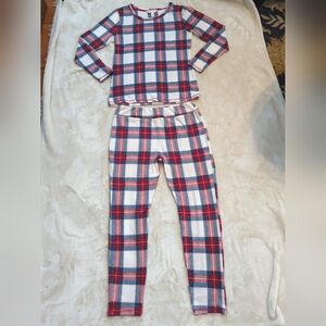 Laura Ashley 2 Piece Plaid Pajamas Size Large NWOT